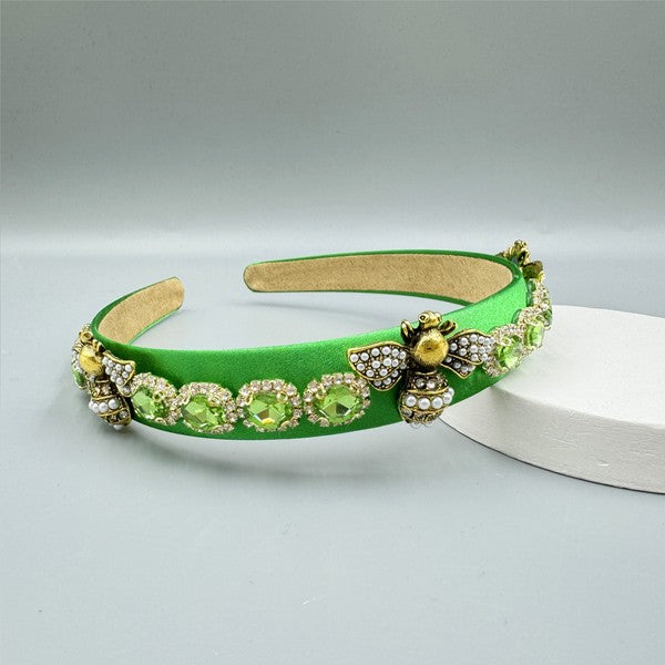 Glam Green Bee Headband