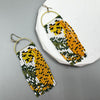 Leopard Tassle Beaded Earrings