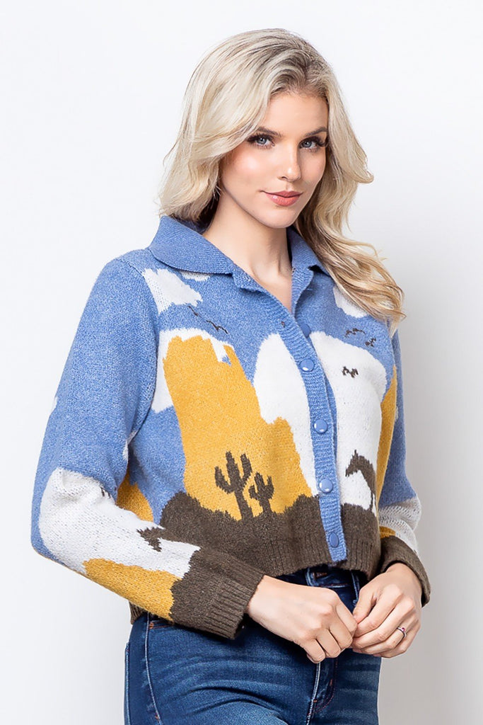 Western Movie Cardigan: Desert Travel