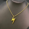 Stainless Steel Lightning Necklace: Golden