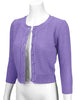 Vintage Crochet Cotton cardi: Magenta