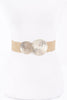 Starburst Circle Belt: Khaki-Gold