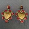 18K Gold Plated Frida Heart Earrings