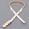 Metal Multi Heart Buckle Belt: Silver