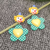 Flowers Giggles Earrings: Green