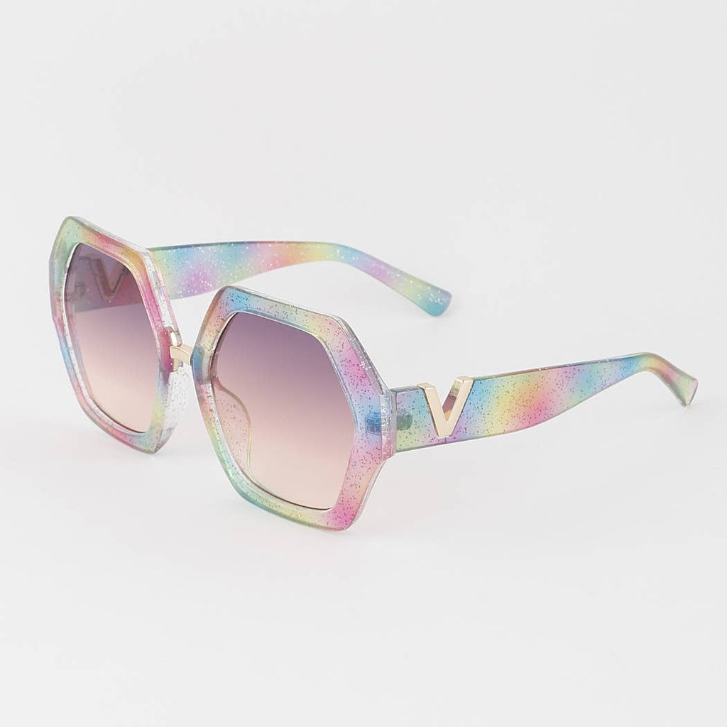 60's Hexagon Sunglasses: Assorted