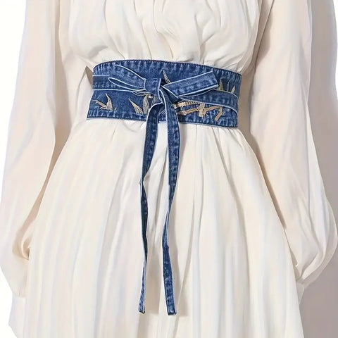 Blue Denim Obi Belt