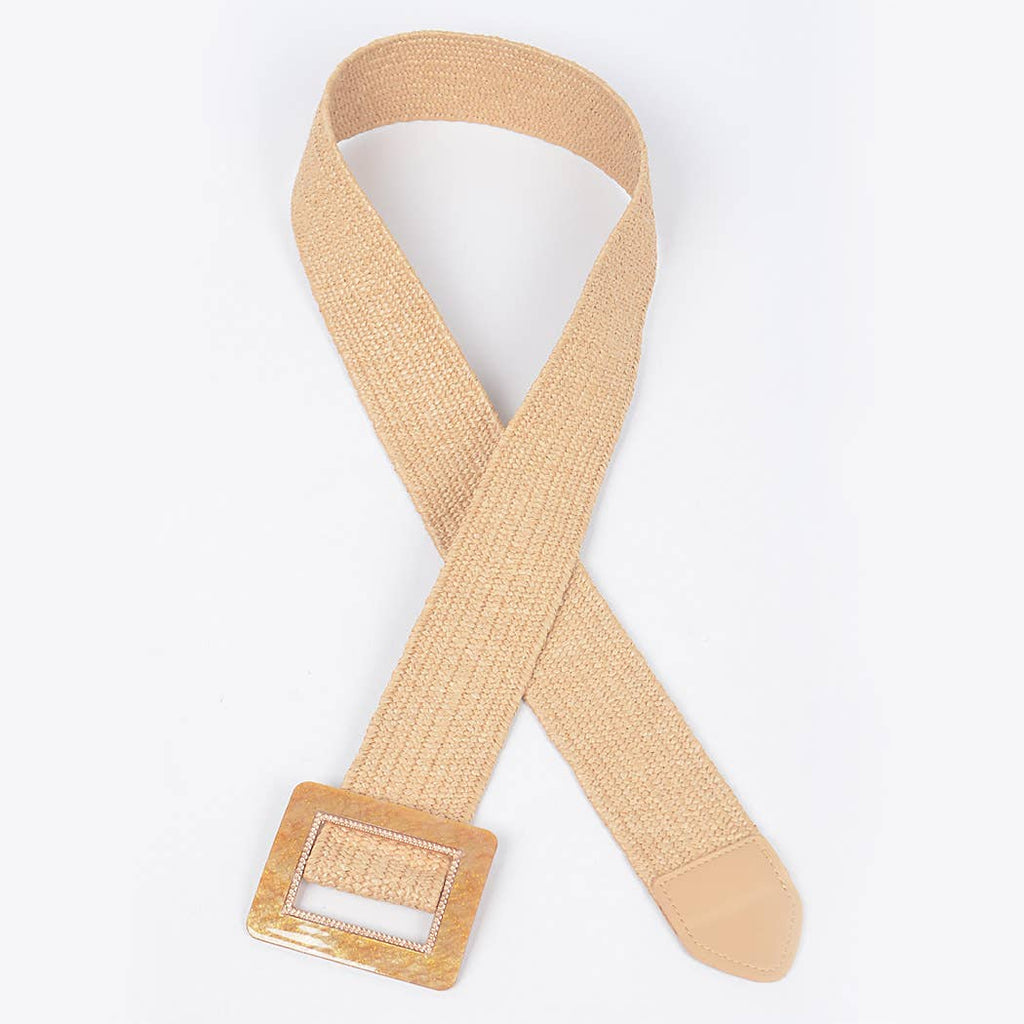 Lilac Love Stretch Rattan Belt