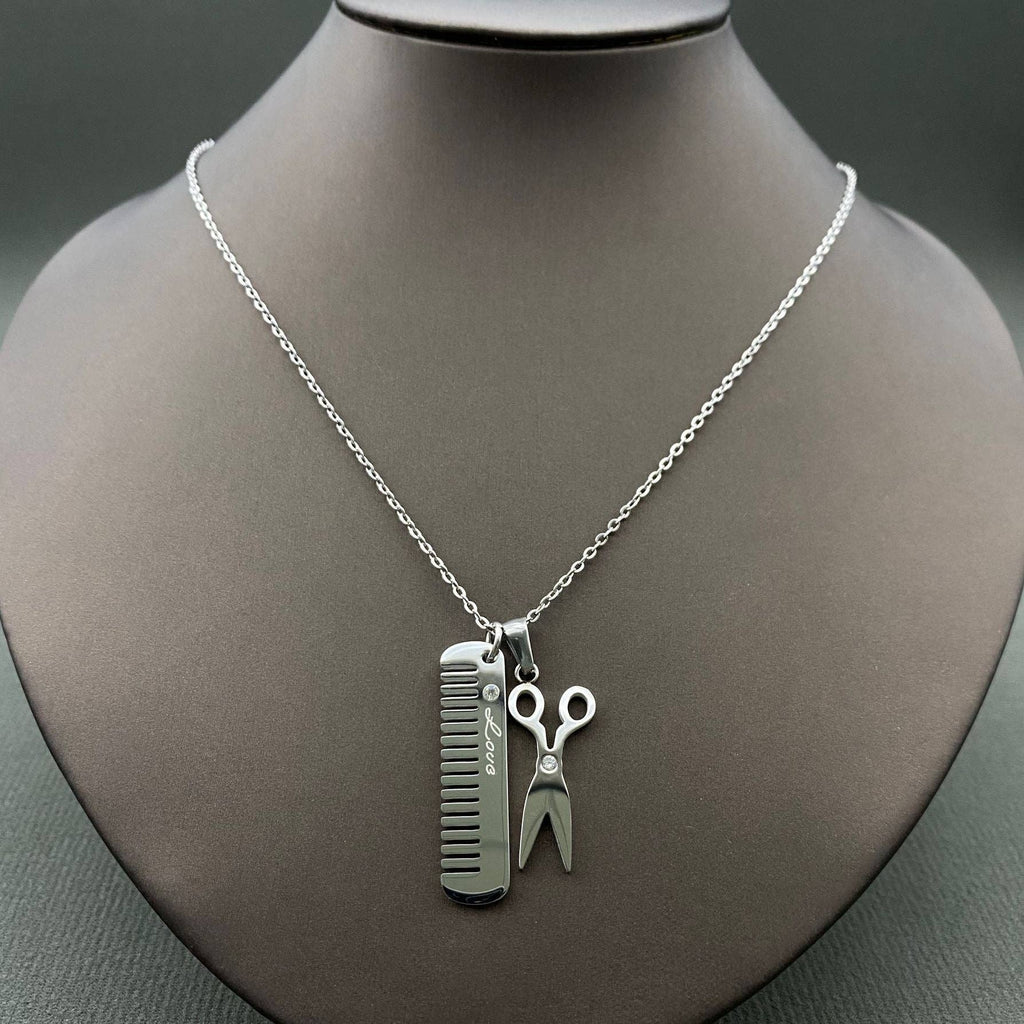 Barber Tools Charm Necklace