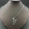 Barber 18K Gold Plated Charm Necklace- Steel