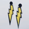 Glitter Lightning Earrings: Yellow