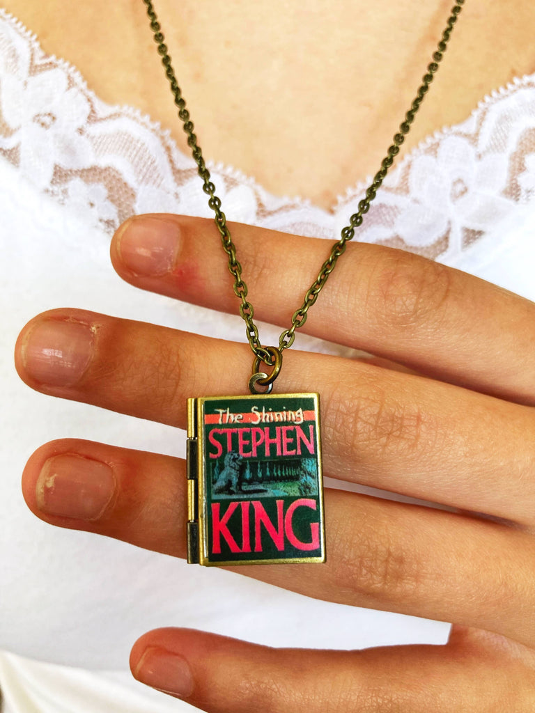 Book Locket Necklace - The Shining - Topiary Maze: Bronze