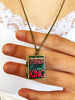 Book Locket Necklace - The Shining - Topiary Maze: Bronze