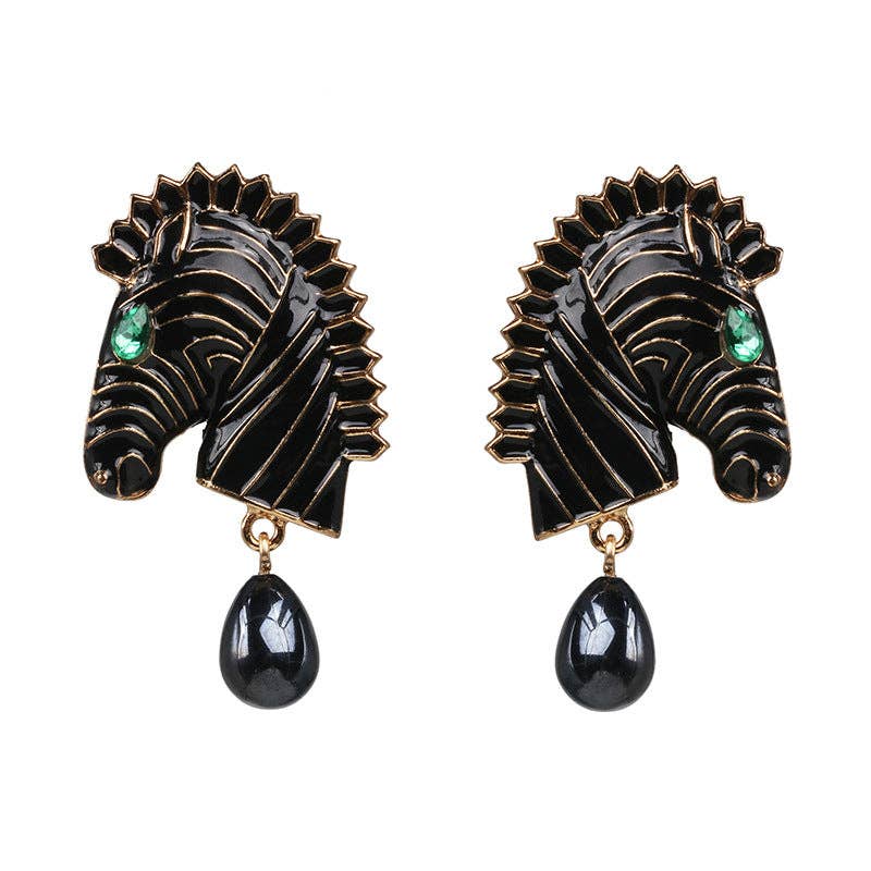 Zebra Stud Earring