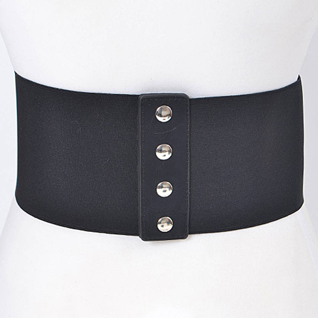 Corset Thick Belt With Red Rose Black