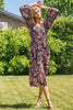 Sparkle Floral Peasant Dress