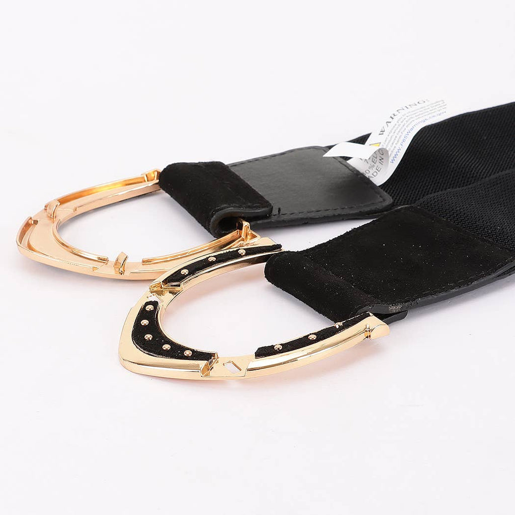 Horseshoe Stretch belt: Mocha