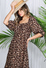 Leopard Tiered Midi Dress