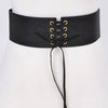 Corset Belt With Ribbon Detail: Black