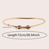 Metal Stretch Belt: Gold Bow