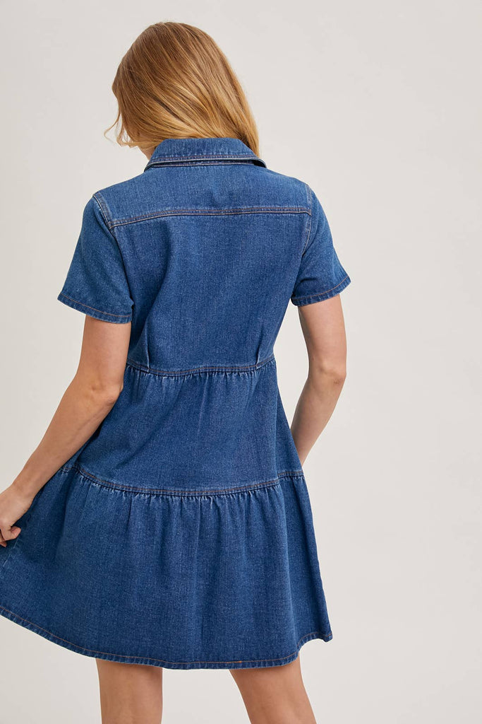 Tiers of Joy Denim Dress