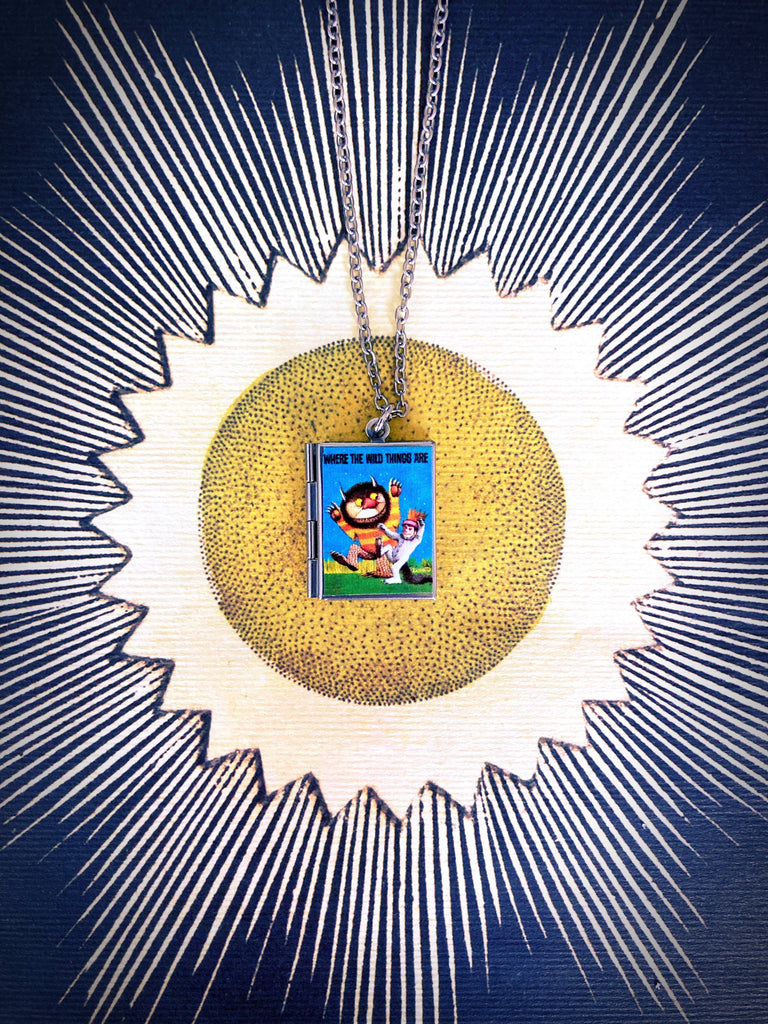 Book Locket Necklace - Where the Wild Things Are: Stainless Steel
