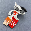 Hep Cat Acrylic Brooch