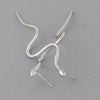 Slithering Snake Earrings: Silver