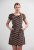 Corduroy Mushroom Mini Dress: Chocolate