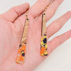 Wooden and Resin Earring: Blue Moon
