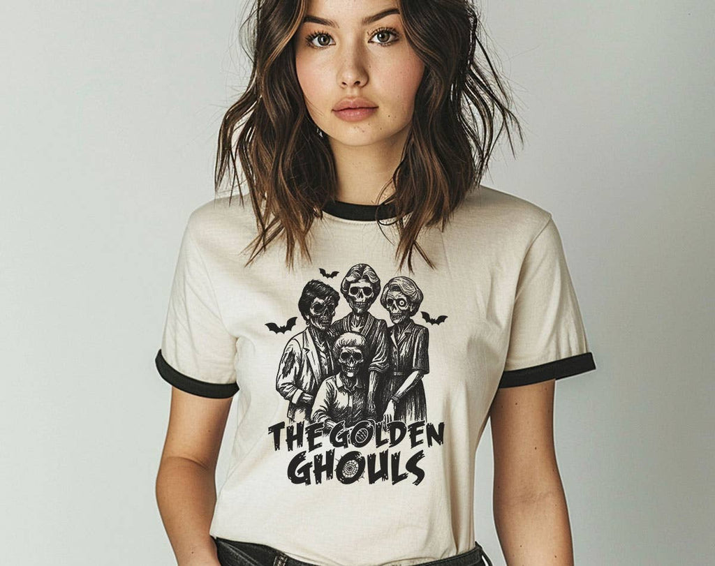 Golden Girl Ghouls Retro Ringer Tee