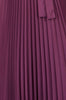 Purple Pleated Wrap Midi Dress