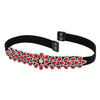 Rhinestone Floral Stretch Belt: Red