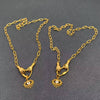 Hands An Heart Charm Gold Plated Necklace