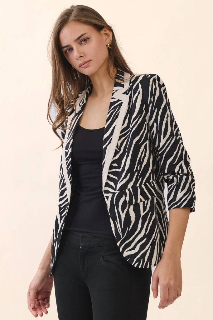 Zebra Printed Blazer