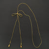Bow 18K Gold Plated Lariat Necklace