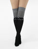 Cat Over Knee Sock Black/Grey