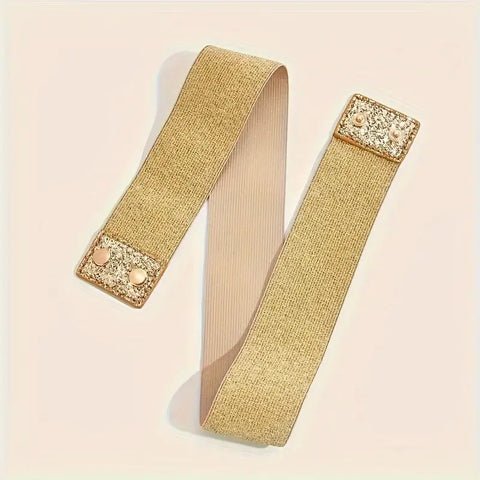 Double Heart Elastic Belt: Blue