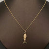 Swinging Tail Fish Charm Necklace