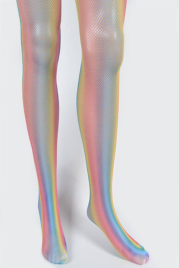 Hologram Rainbow Mesh Stocking