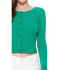 Long Sleeve Crewneck Cardi: Burgundy