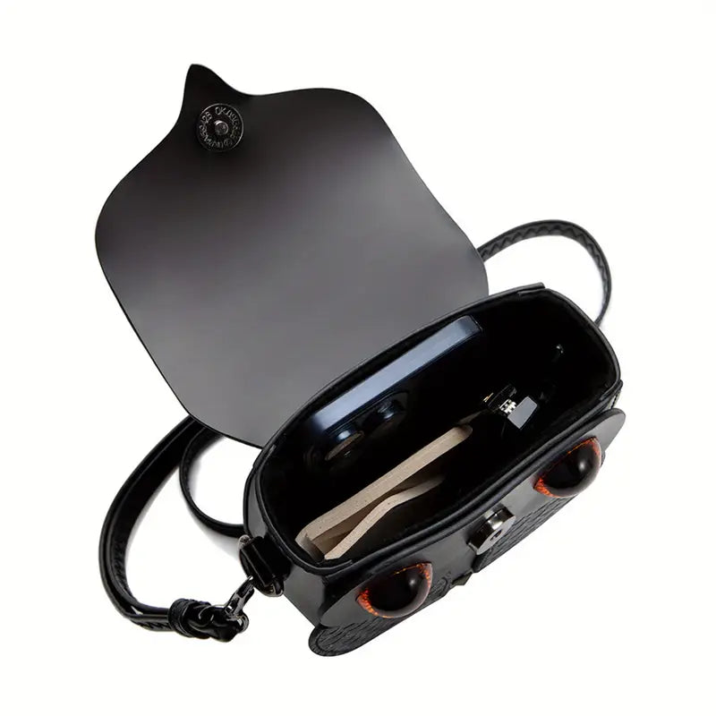 Black Owl Crossbody Bag