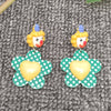Flowers Giggles Earrings: Green