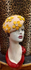 Yellow Felt Floral Pill Box Hat