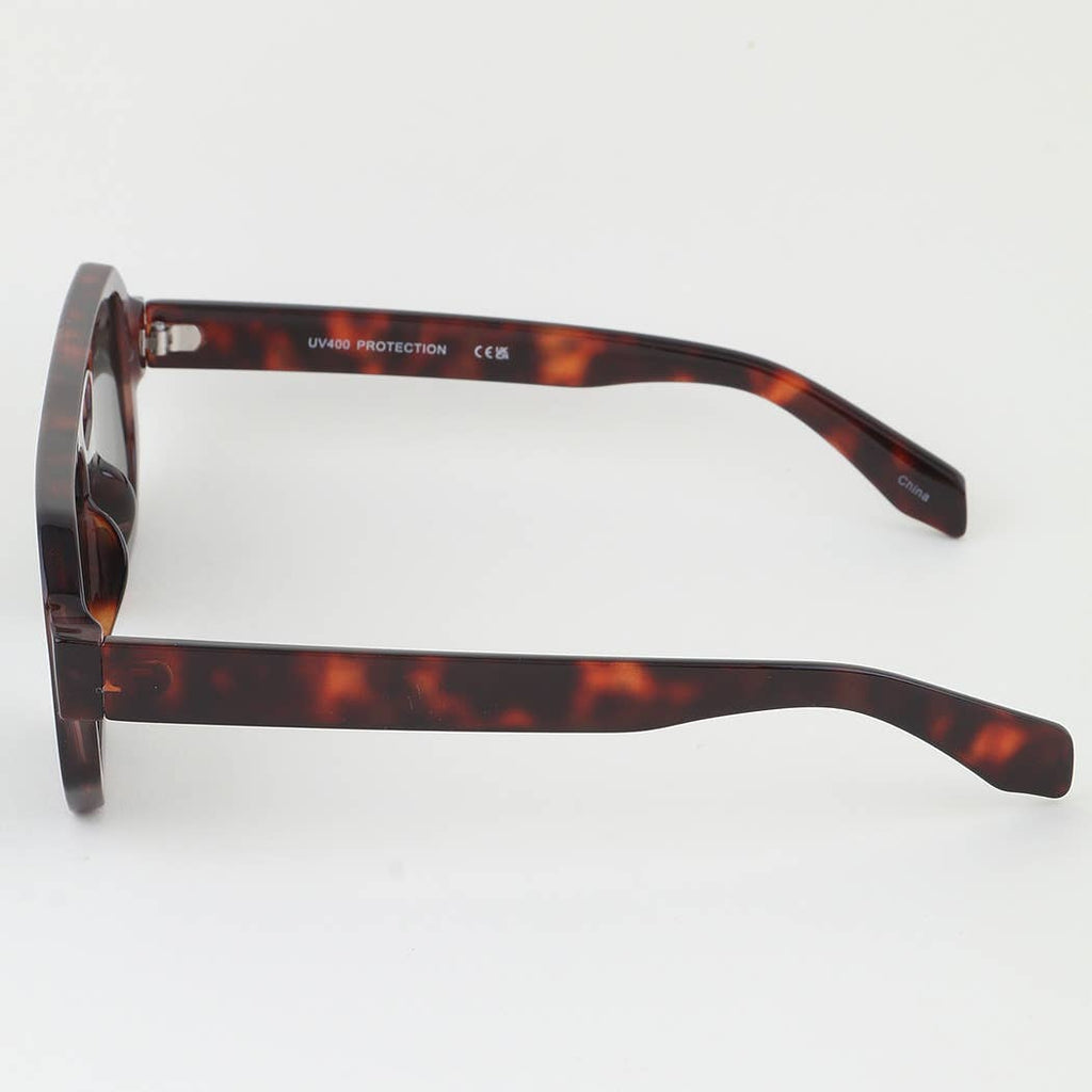 Tortoise Aviator Block Sunglasses