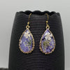 Periwinkle Flower Dangle Earrings