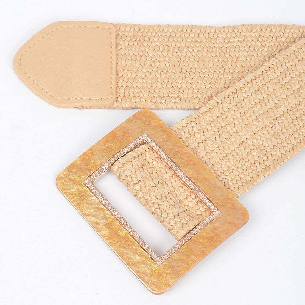 Lilac Love Stretch Rattan Belt