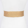Silver Stetch Rattan Rhinestone Belt