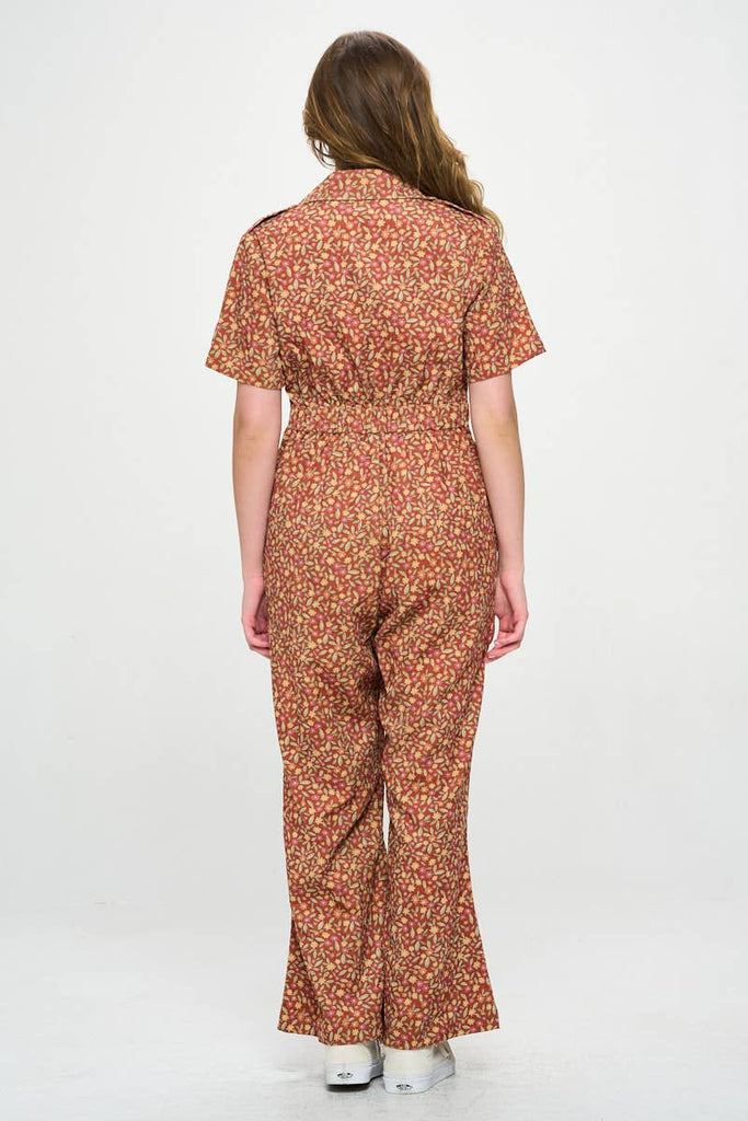 Fall Leaves Corduroy Boilersuit