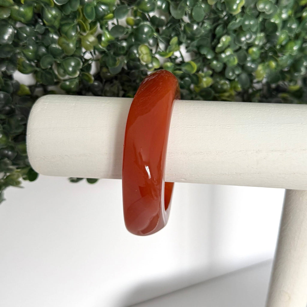Swirl Chunky Acrylic Bangle: Cognac